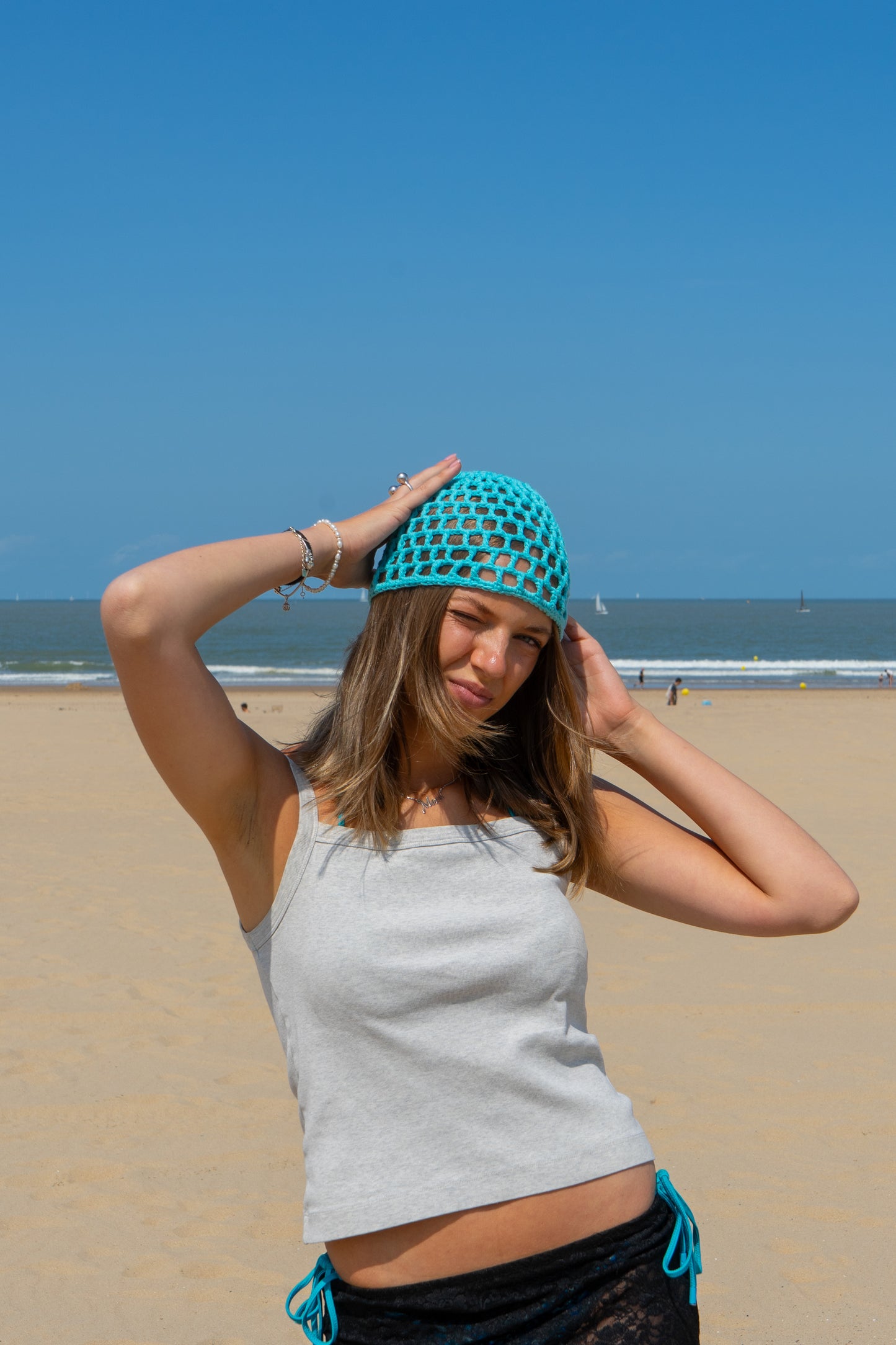MESH HAT TURQUOISE